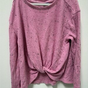 Old Navy Girls Small Pink Speckled Sweater